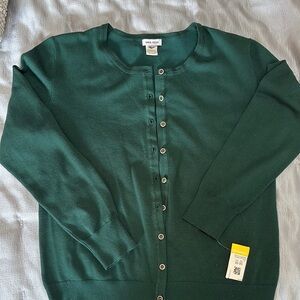 Hannah Rose Green Knit Cardigan